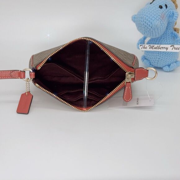 Coach CE698 Nolita 19 In Colorblock Micro Signature Canvas Clutch Purse Wristlet - Picture 7 of 9